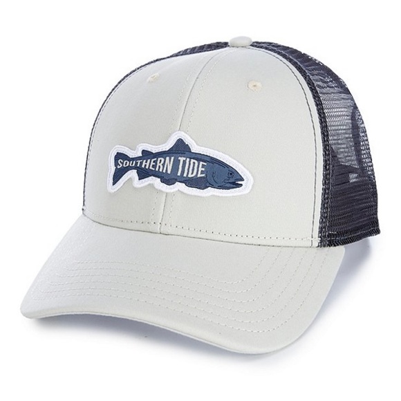 Southern Tide Other - New Southern Tide Fish Patch Trucker Hat White  Adjustable